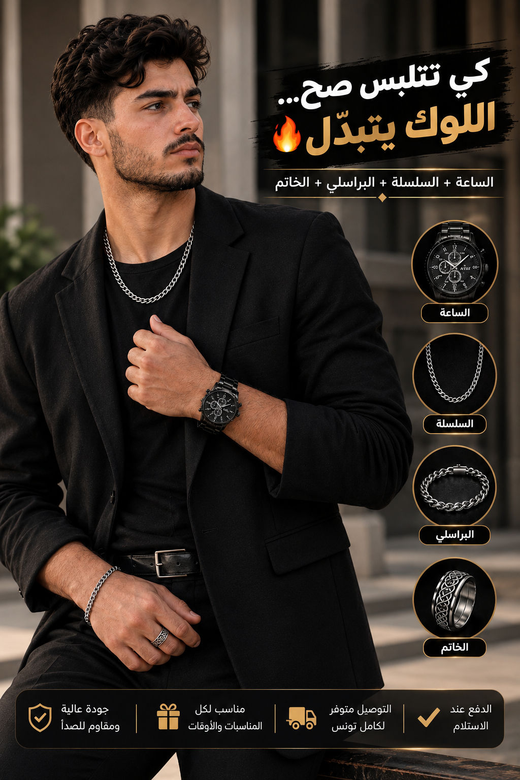 Landing image Coffret 4 Pièces en Acier Inoxydable homme