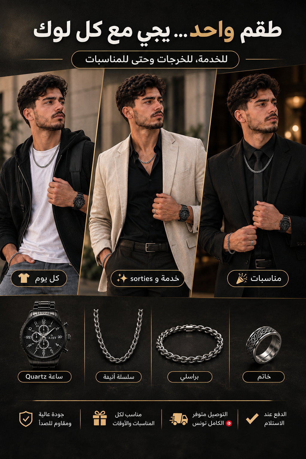 Landing image Coffret 4 Pièces en Acier Inoxydable homme