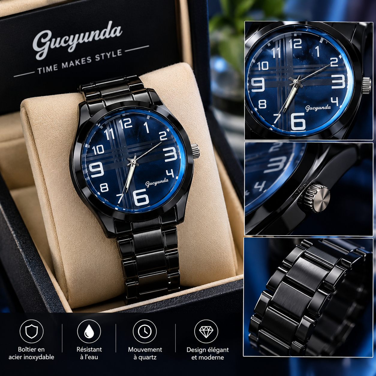 montre noir  Gaoyanda